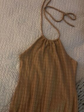 See You Monday Sleeveless Maxi Dress in Light Brown